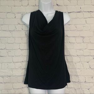 Black Cowl Neck Sleeveless Blouse Large
